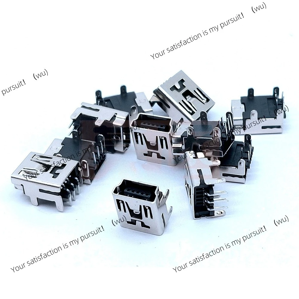 ZOCI-10 Uds Mini USB tipo B conector hembra de 5 pines conector DIP Jack de ángulo recto