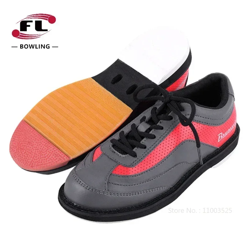Unisex Soft Leather Bowling Shoes Women Men Lightweight Breathable Sneakers Right Hand Anti Slip Footwear Suit Bowling Alley