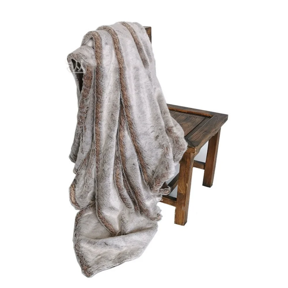 

Long Hair Faux Fur Throw Blankets Soft Warm Home Decor Sofa Cover PV Plush Imitated Rabbit Fur Blankets