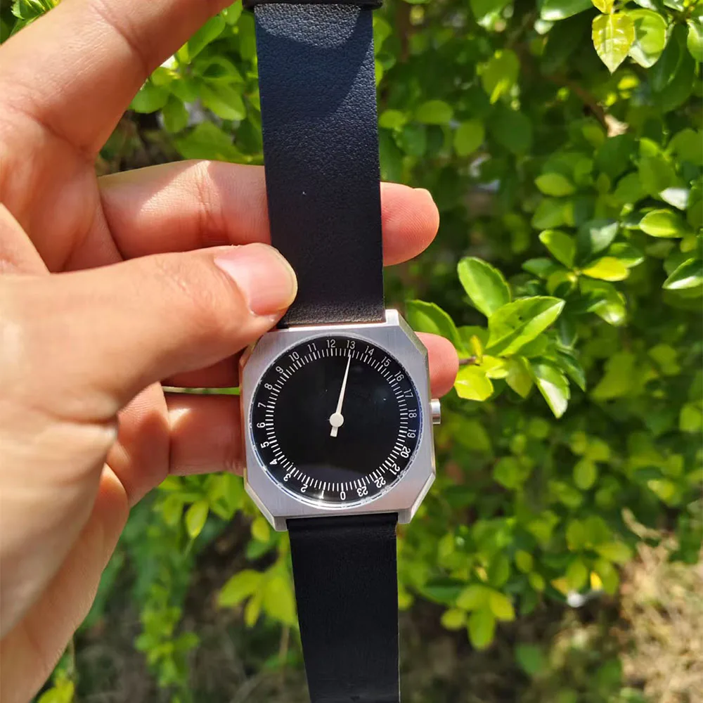 Genuine German SKU One Hand Watch Minimalist Bauhaus Design Sterile Dial Fashion Couple Watch