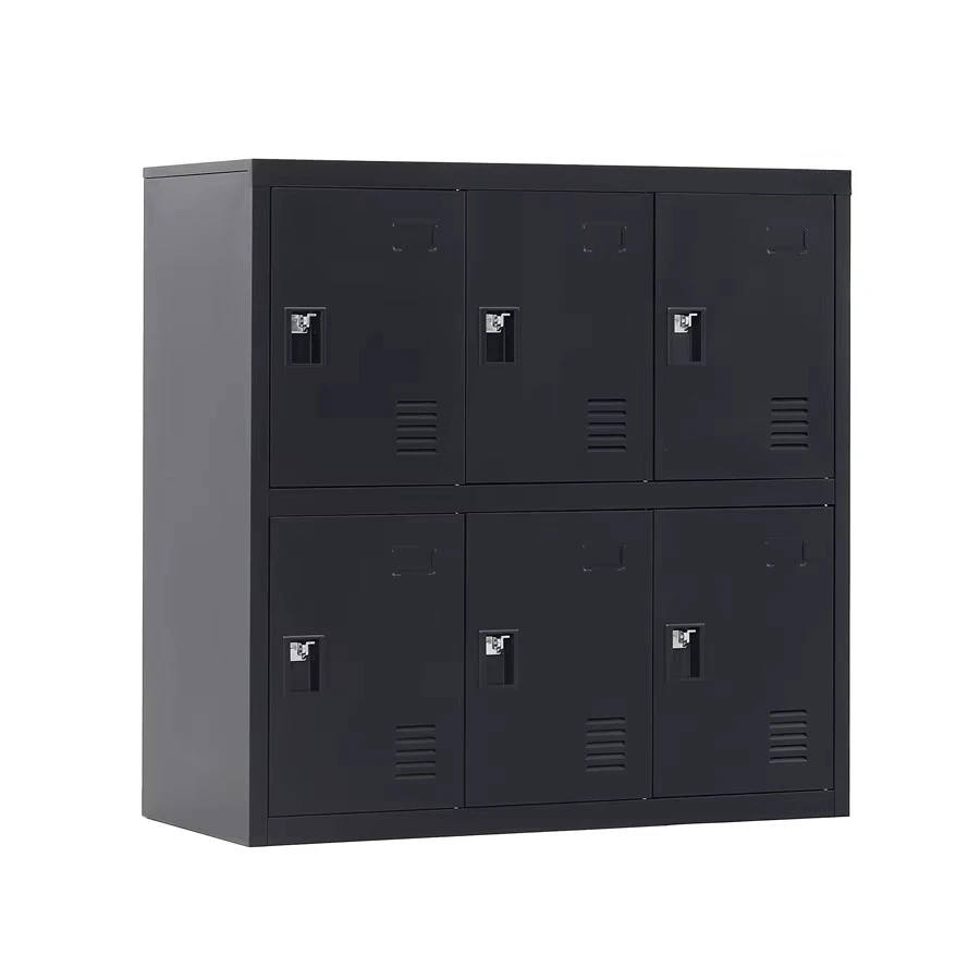 6 Door Lockable Cabinets for Home Office Gym Workshop Warehouse Bedroom Storage with Lock Latch