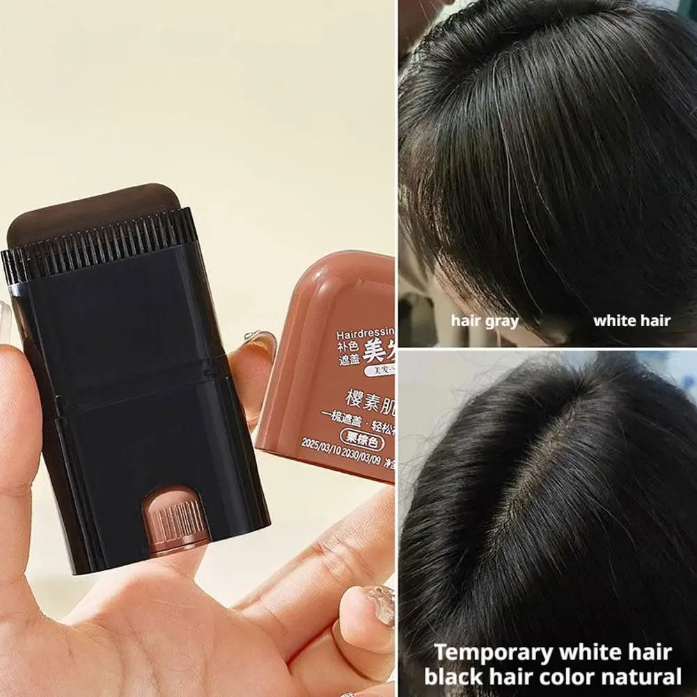 

Portable 2in1 Hair Dye Stick With Comb Waterproof Hairline Root Concealer Stick Long Lasting Temporary Hair Coloring Coverage Pe