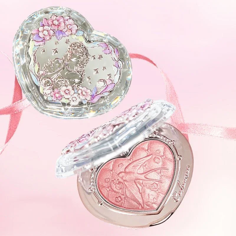 Colorrose Pear Highlighter & Blush Diamond Sparkle Fine Shimmer Blusher,Face Brightener,Dewy Glass-Skin Glow for Cheeks Make Up