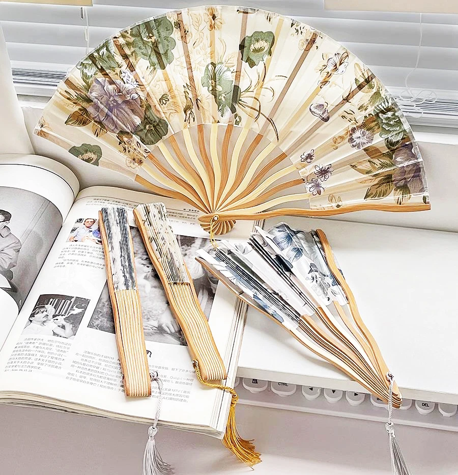 1pc alten Hand Fan Falt fächer chinesischen Stil Tanz Hochzeit Geburtstags feier bevorzugen Hand Fan Handwerk Home Dekoration Geschenk für Gäste