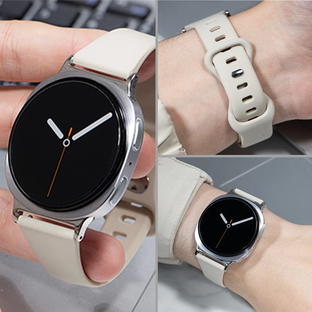 Schlankes Silikonarmband für Samsung Galaxy Watch 8/8 Classic 46mm Damen Herren Weiches Sportarmband für Galaxy Watch 8 40 44mm Armband