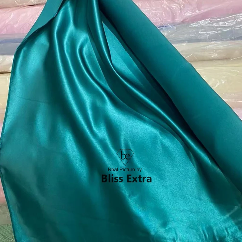 Glossy Satin for Wedding Dress Evening Gown Thick Satin Fabric for DIY Sewing Party Decoration Material