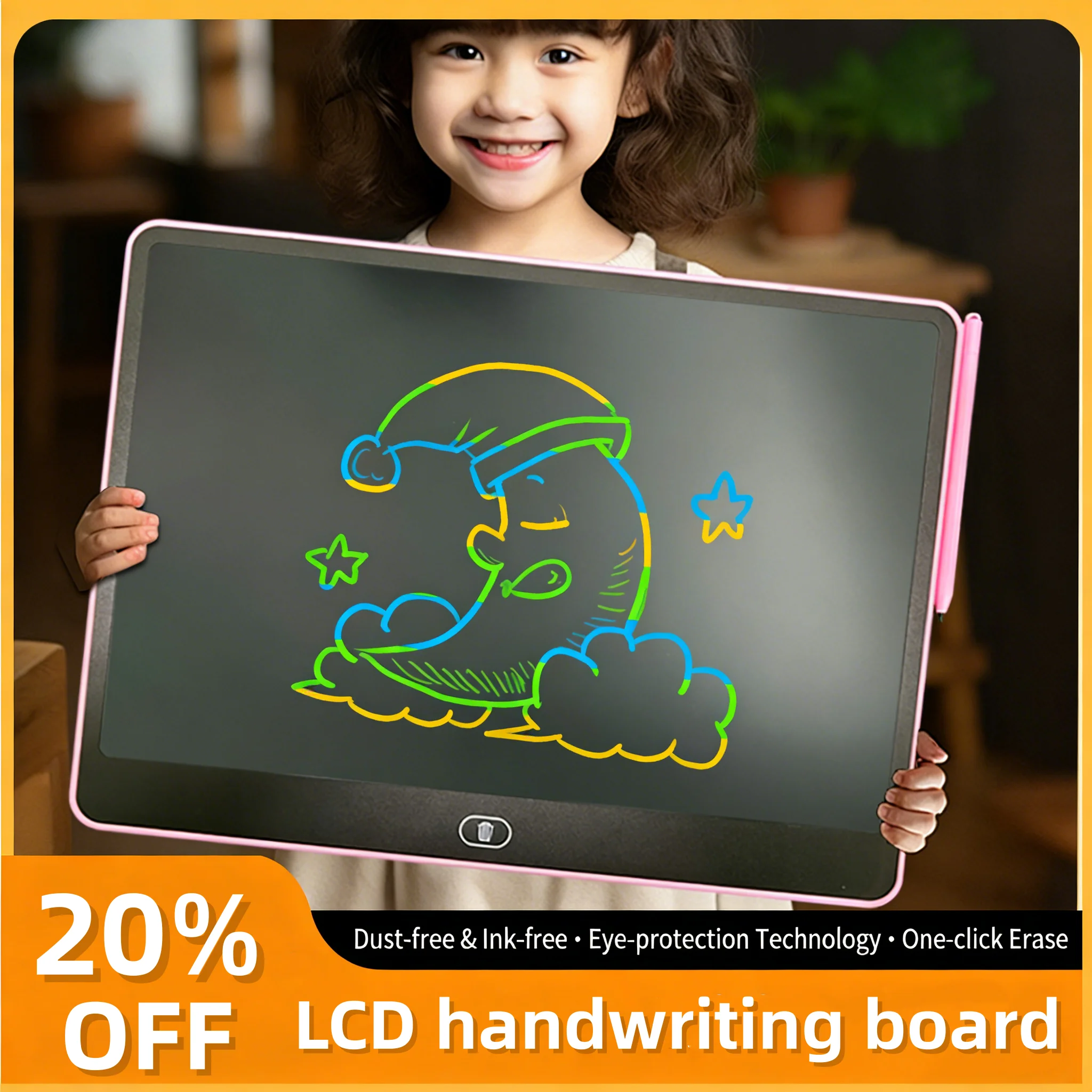 16/13 inch Chalkboard LCD Writing Board Electronic Tablet Board Handwriting Pads with Eye-Care Colorful Screen For Kid Toys Gift