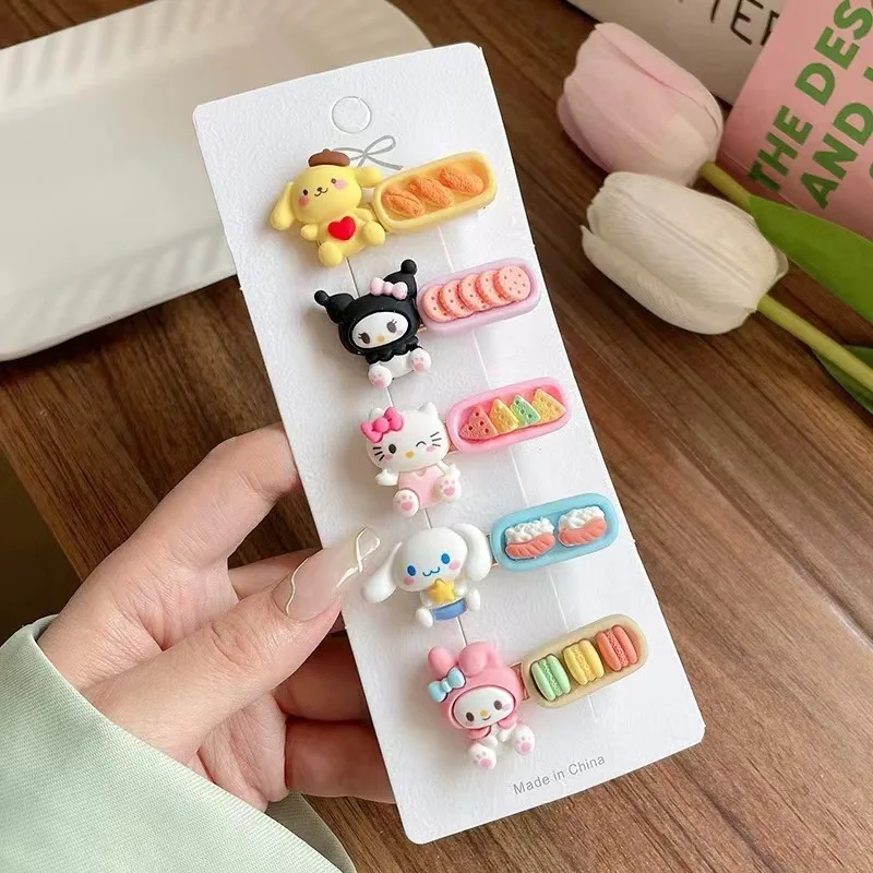 Süße Sanrio Keks Haarnadel Kuromi Melodie Bonbon Farbe süße kleine frische gebrochene Haarnadel