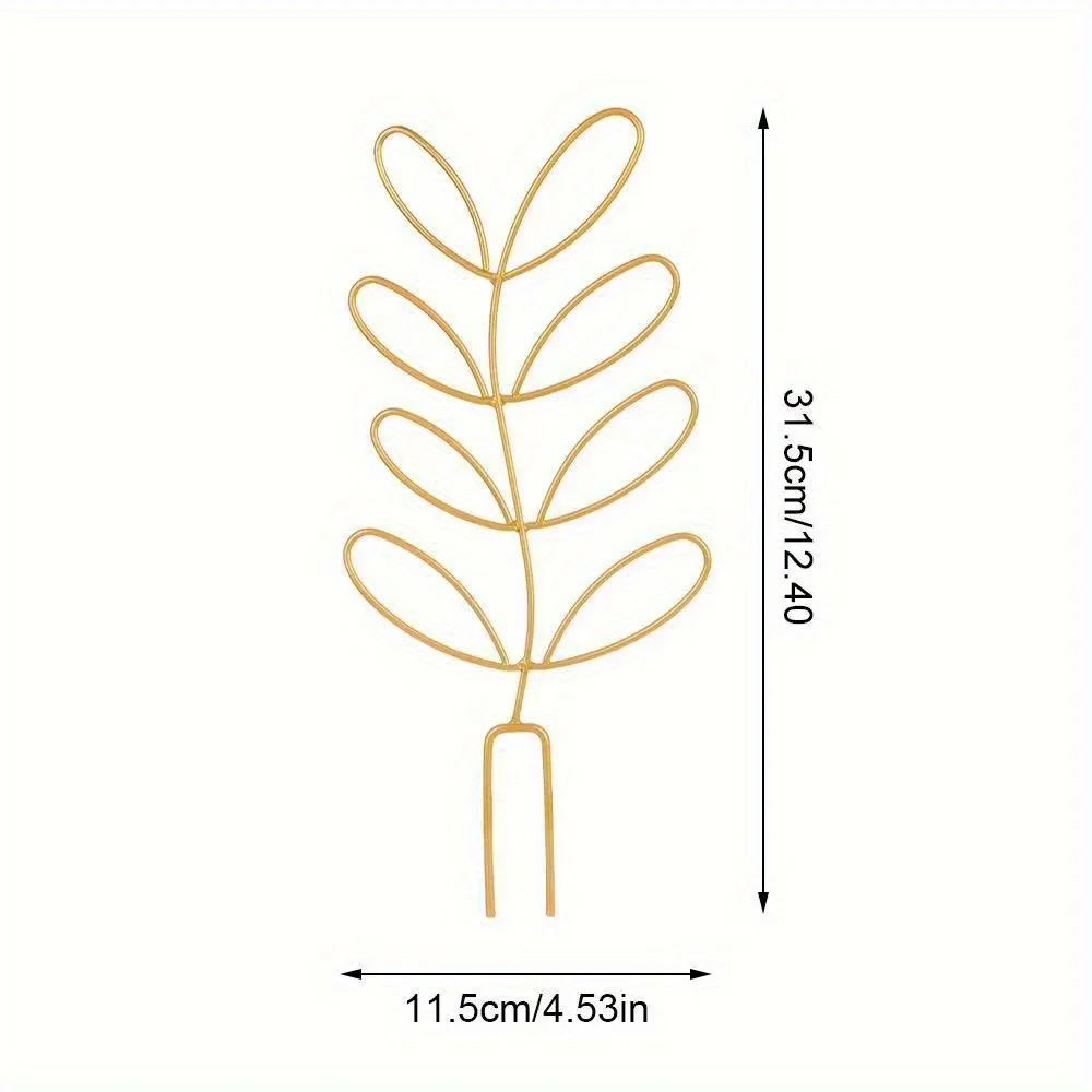 1Pc Leaf Shape Plant Trellis Creative Potted Ornament Home Garden Arrangement Vine Climbing Support Bracket