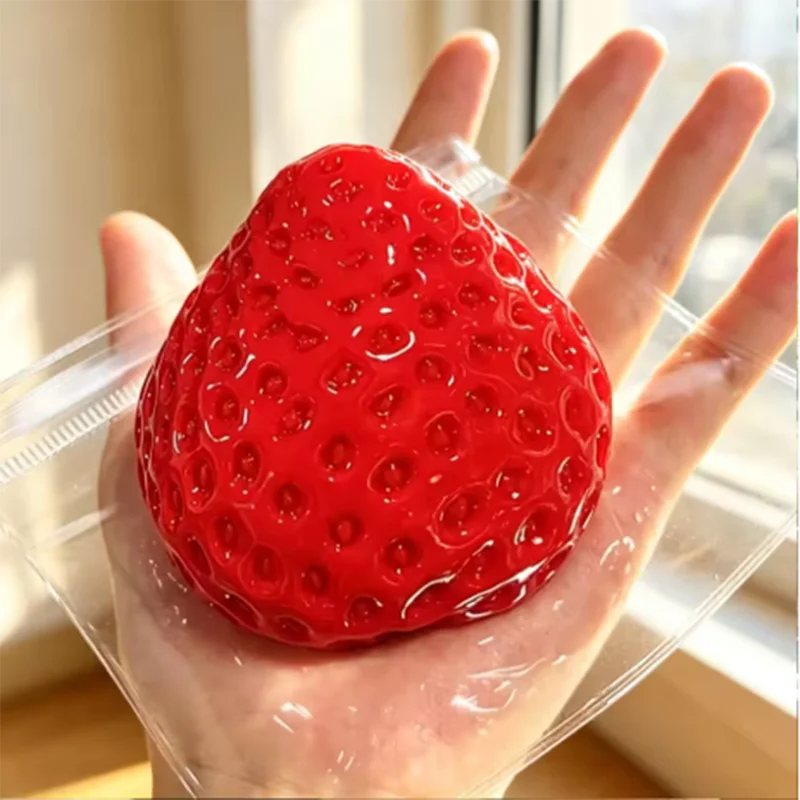 Strawberry Taba Squishy Fidget Toy Slow Rebound Stress Relief Squeeze Beauty Gift for People Office Party Favors Anxiety Relief