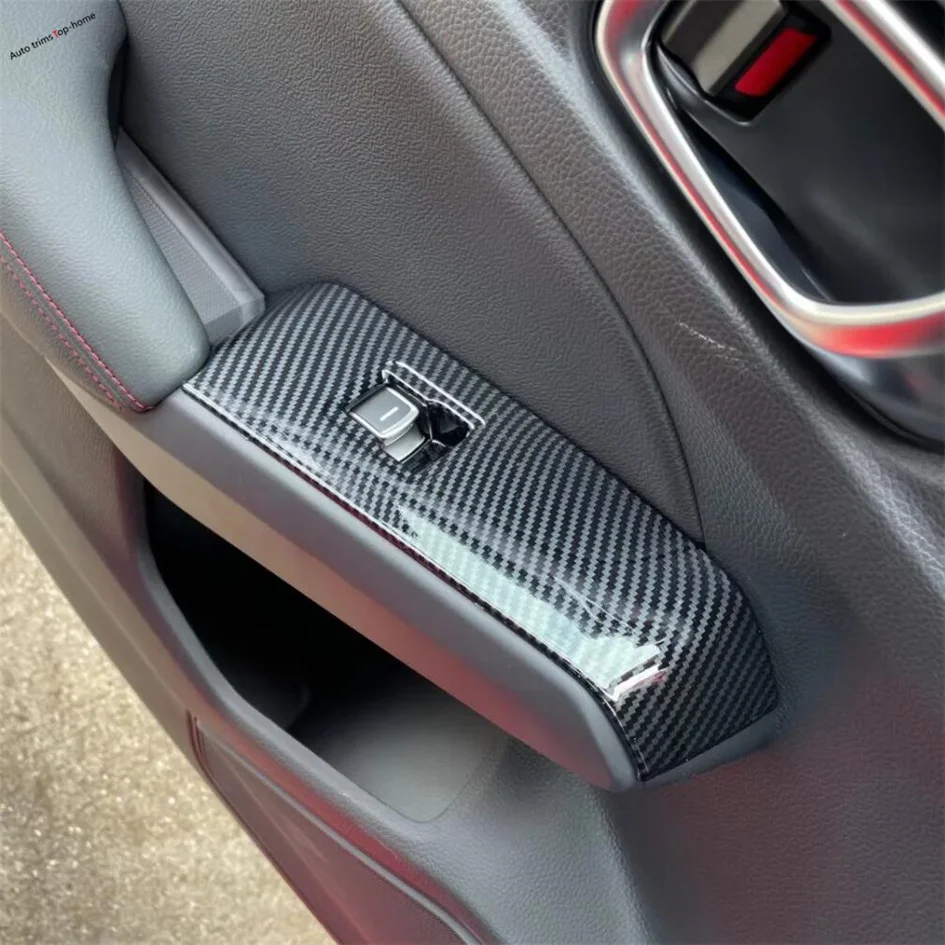 Inner Door Window Lift Control Switch Button Panel Decoration Frame Cover Trim For Honda Civic 11th 2022 - 2024 Car Accessories image 2