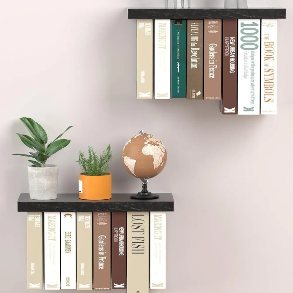 

Современные настенные плавающие книжные полки, прочные компактные невидимые книжные полки, минималистичные декоративные настенные книжные шкафы для спальни