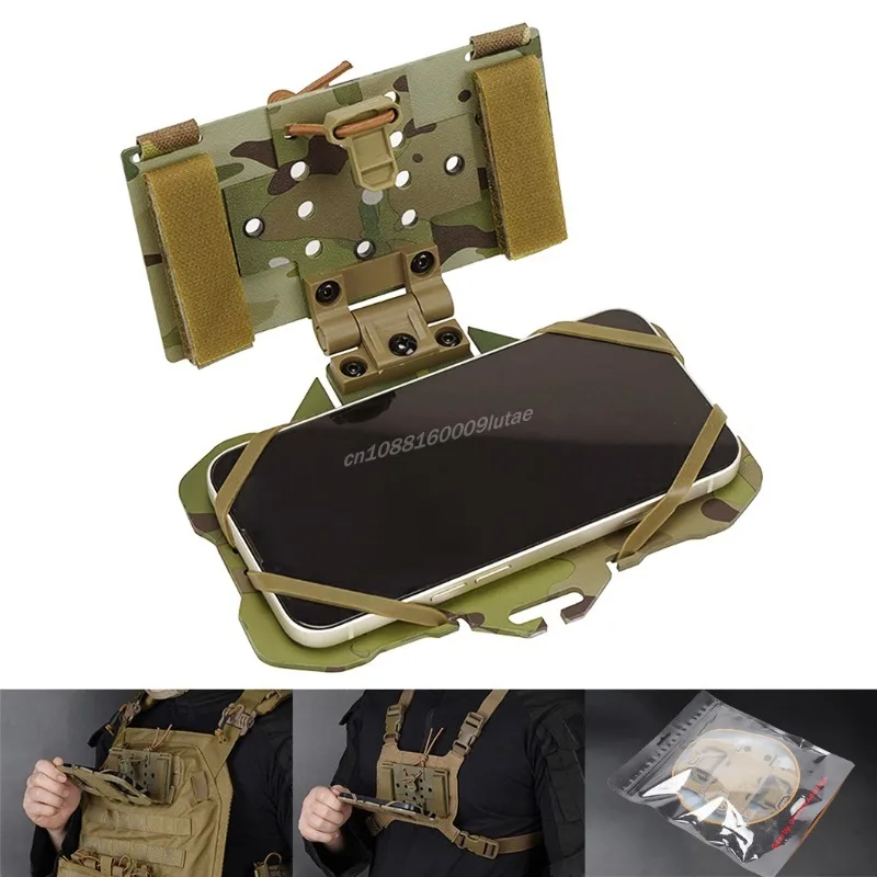 Taktische Legierung Navigation Board Molle Halterung Handy Halter Panel Tasche MOLLE Platte Träger Ausrüstung Jagd Airsoft Getriebe