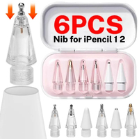 Replacement Pencil Tips For Apple Pencil 1st 2nd 3th Gen Apple Pencil Pro 4/6 Pcs 2B Soft Nibs For iPad Pro Pen Stylus Fine Nib