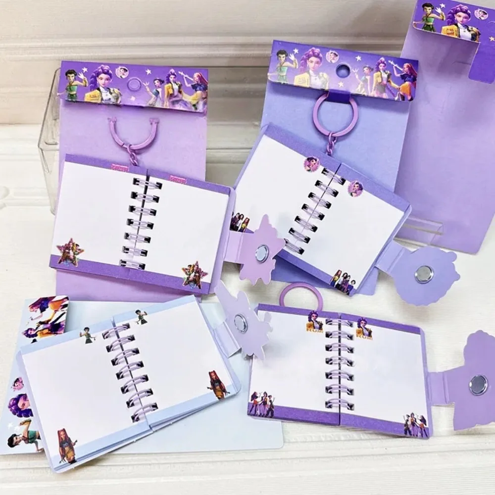 4 шт. Kpop Demon Hunters мини-блокнот Rumi Mira Zoey Binder мультфильм аниме канцелярские принадлежности обратно в школу подарки 5,2*7 см