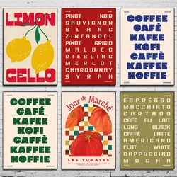 Vintage Food Poster Food Text Art Vintage Restaurant Canvas Printing Poster Wall Art Decoration Painting Home Room Decoration