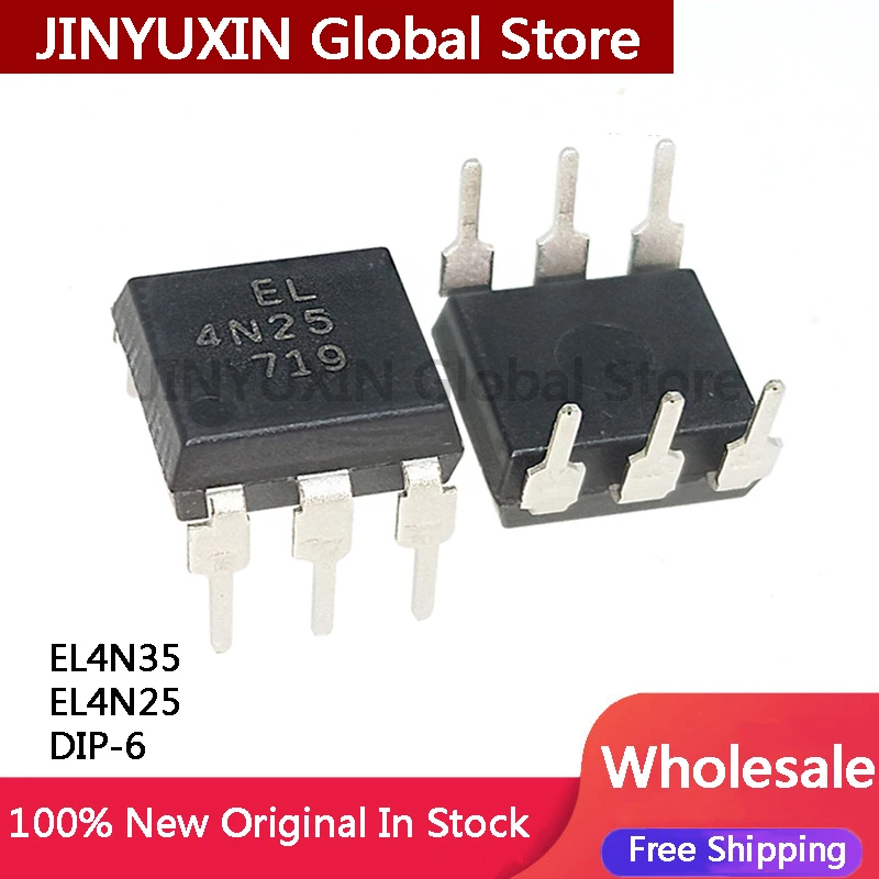 

20Pcs EL4N35 4N35 4N25 EL4N25 DIP6 IC Chip In Stock