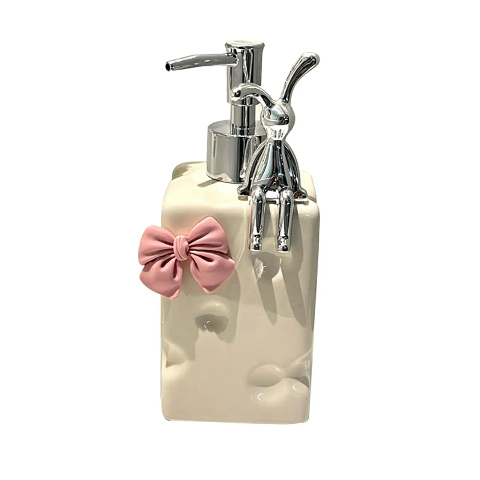 Ceramic Soap Dispenser Housewarming Gift Portable Creative 400ml Refillable for Restaurant Farmhouse Washroom Hotel Toilet