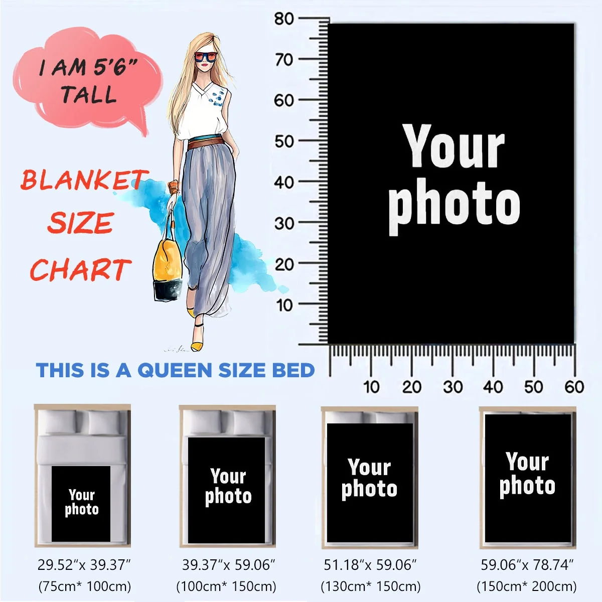 بطانية من الفلانيل السميكة المخصصة للشتاء مع طباعة صور دافئة ناعمة ودافئة ومريحة ومتعددة الأغراض لقيلولة مكتب الأريكة والسرير