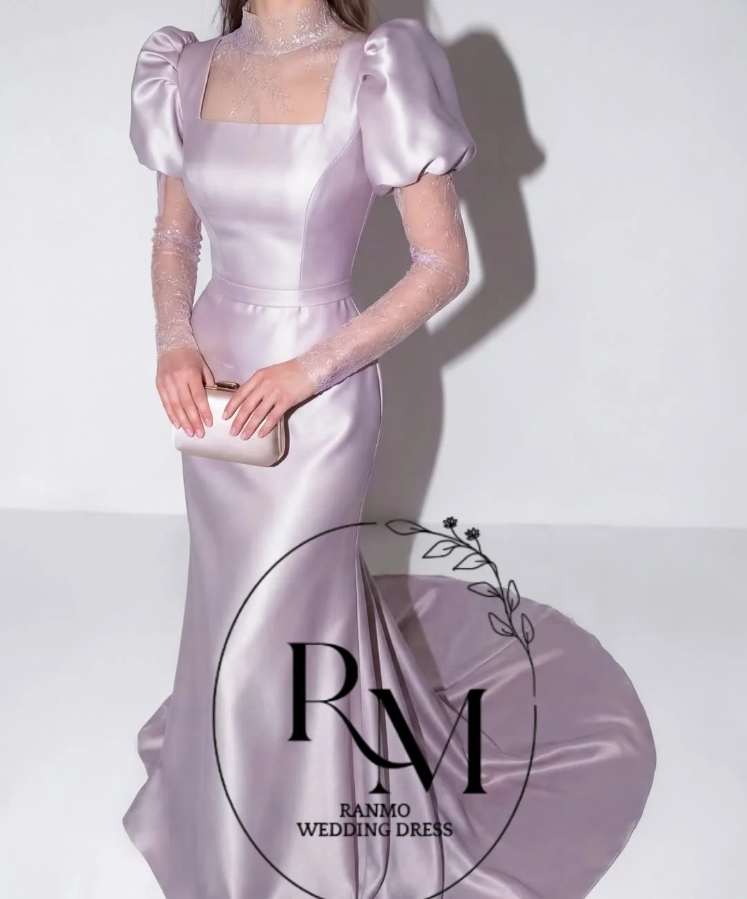 Ranmo Customized Prom Dresses 2026 Vintage Sweet lavender Mermaid Lace Satin New Formal Occasion Prom Dress Evening Party Gowns
