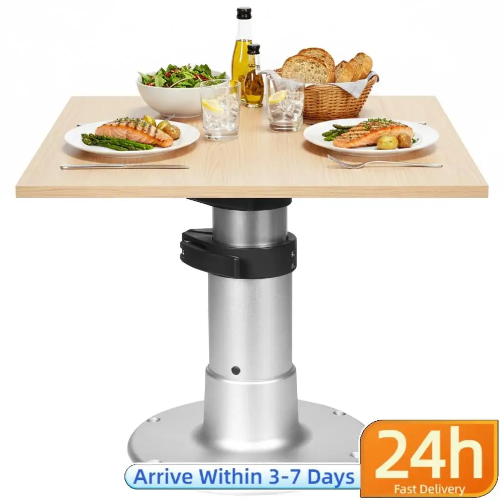 

RV Table Pedestal Stand Leg Detachable 3-Level Telescopic Desk Leg Aluminum Alloy 13-28 Inch Height Range with Gas Lift for Boat