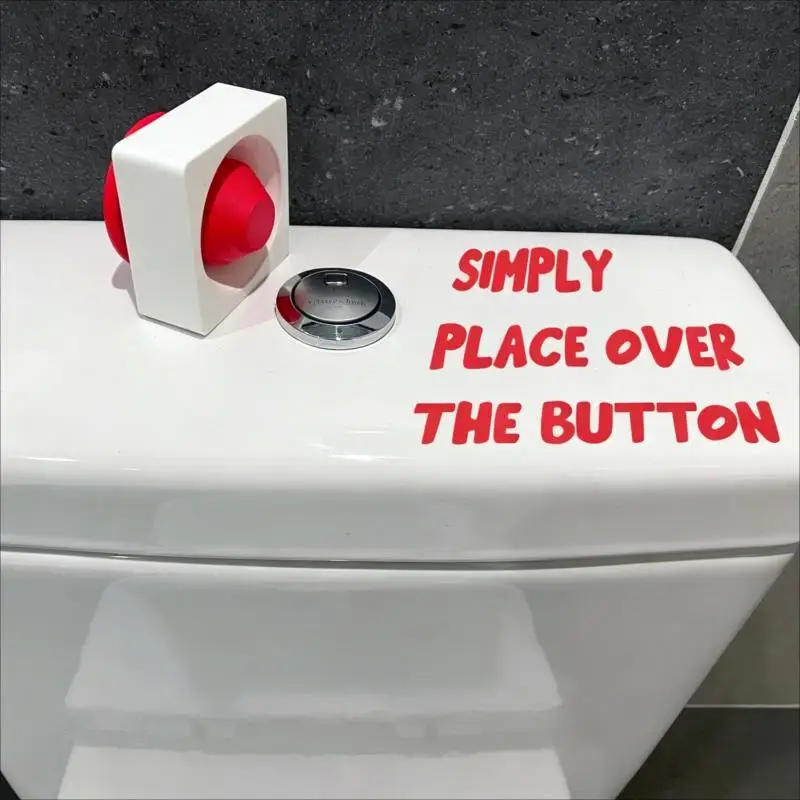 1Pcs 3D Printed Fire Missile Toilet Button Extender – Durable Plastic, No-Drill, Classic Design, Bathroom Upgrade