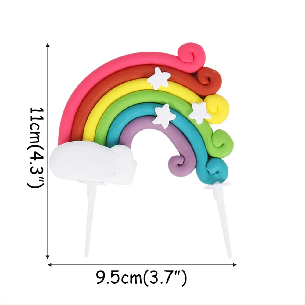 Unicorn Party Cake Topper Cloud Rainbow Cake Flags Decor Kids Birthday Party Cupcake Topper Unicorn Party Supplies image 5