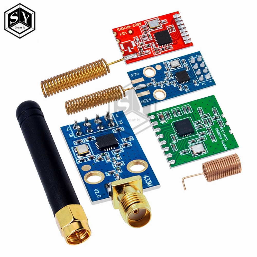 CC1101 10mW Wireless Module 433MHZ 868MHZ 300-1000M Long Distance Transmission With SMA Antenna Wireless Transceiver Module