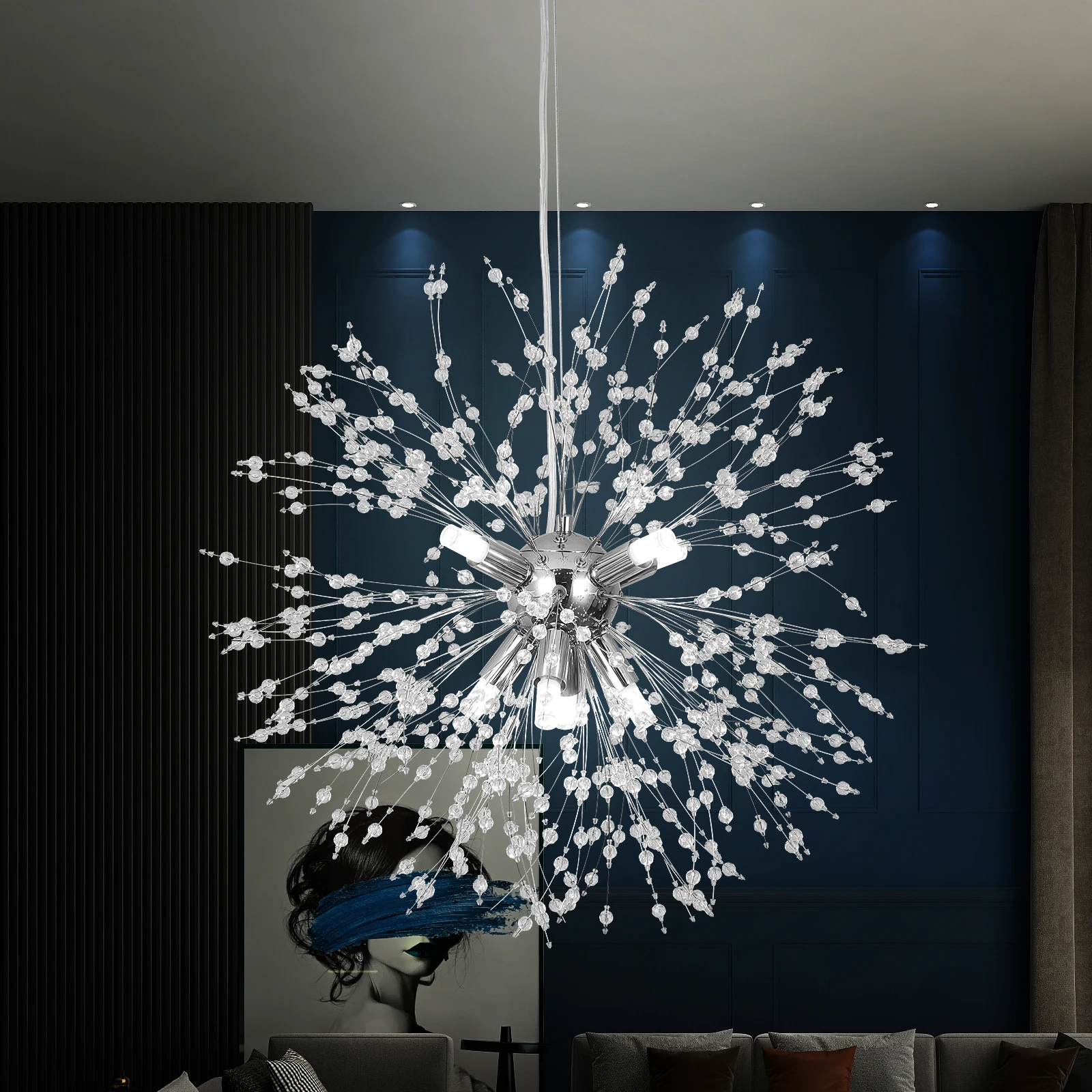 

Modern Pendant Light Dandelion Led Chandelier Ceiling Lamps For Living Room Dining Room Lustres Fixture Art Luminaire Home Decor