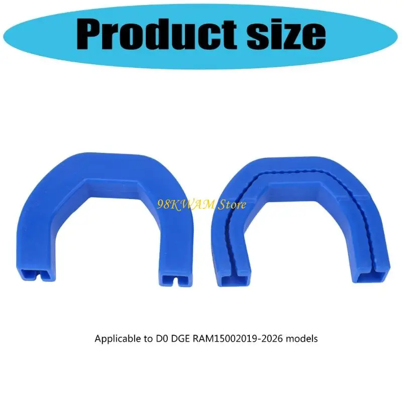 Silicone Tow Hook Covers for 2019-2026 1500, Smooth Gloss Front Trim Pair with Clip-Style, Hardware-Free Installation 68UF