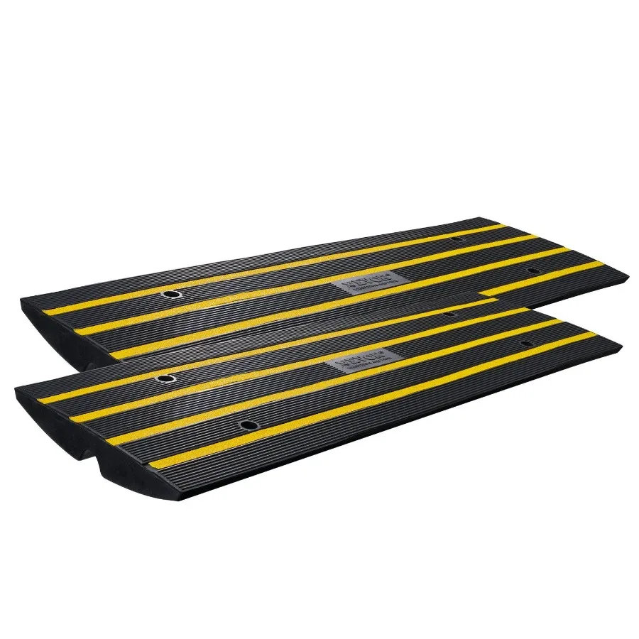 

Curb Ramp 2 Pack 2.6 Rise Rubber Driveway Ramps Heavy Duty 33069 lbs Weight Capacity Threshold Ramp Curbside Bridge Ramps for L
