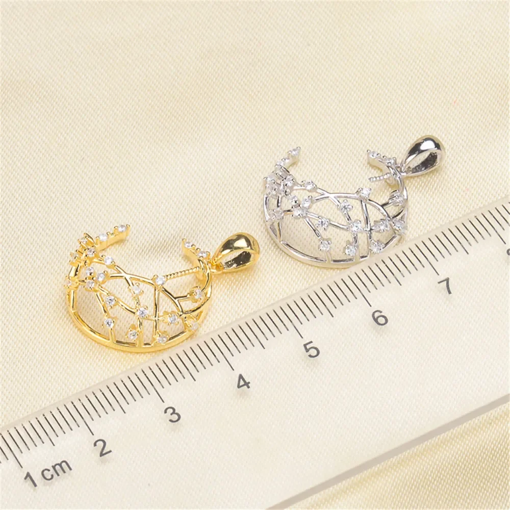 

Half Hole Eye Pins Beads End Caps Top Drilled Pendant Bails Connector For DIY Jewelry Accessories No Pearl No Chain