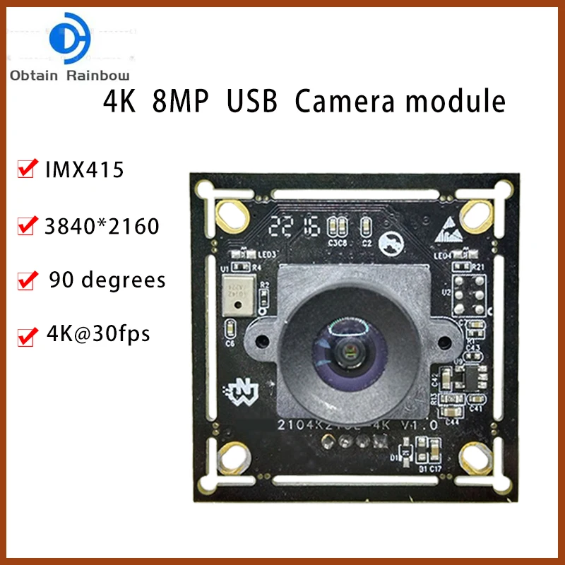 IMX415 Drive-free 4K8 Million HD USB Camera module Industrial  visual face recognition module