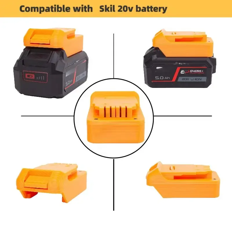 Batteries Converter For SKIL 20V Lithium Ion  Adapter  Convert To for Dewalt 18V Tools  Converter (without battery and tools)