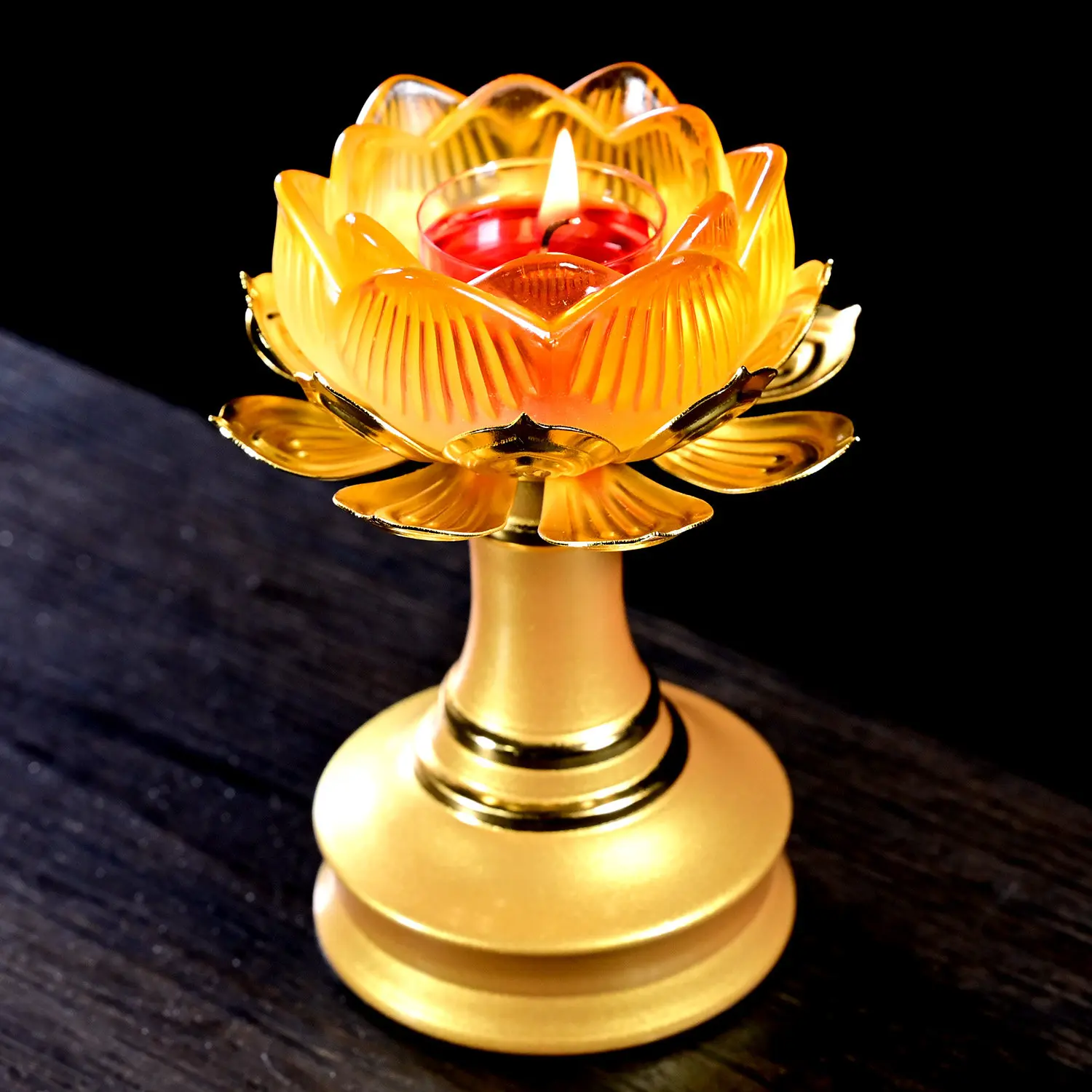 CZ Buddha ware imitation glazed lamp holder for Buddha lotus candle holder Buddha front butter lamp base lamp holder