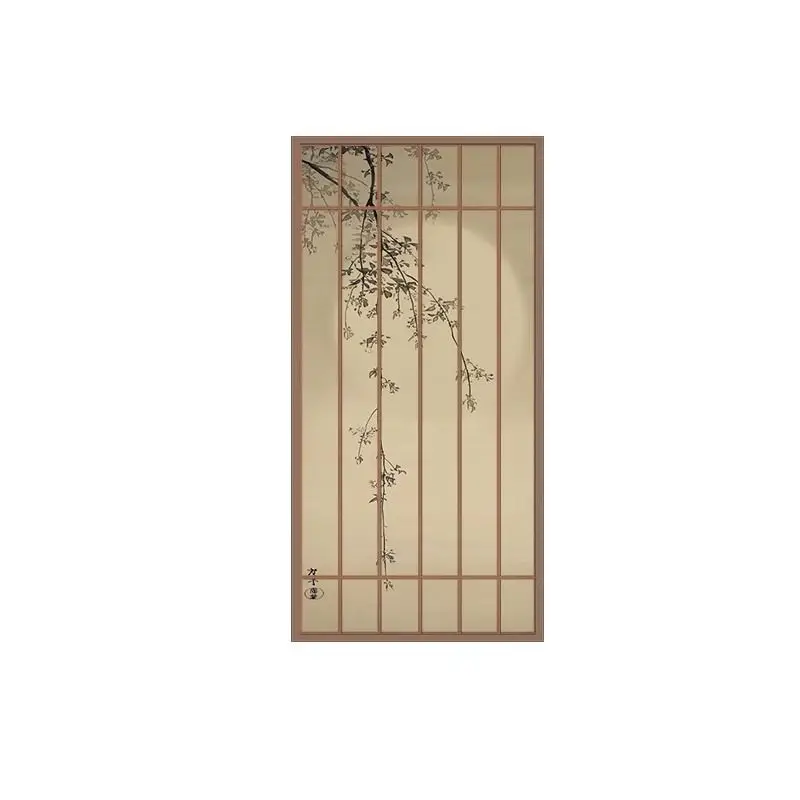 #New Chinese-style Solid Wood Blocking Screen Partition Decoration Living Room Study Entrance Entrance Chinese Style Indomitable