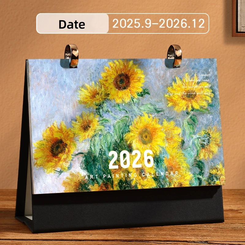 ปฏิทินวินเทจสุดสร้างสรรค์ ปฏิทินสำหรับคนรักศิลปะเหนือกาลเวลา ปฏิทินภาพวาดสีน้ำมัน ปฏิทินตั้งโต๊ะสไตล์วินเทจ ของตกแต่งโต๊ะทำงานสำหรับคนรักศิลปะ