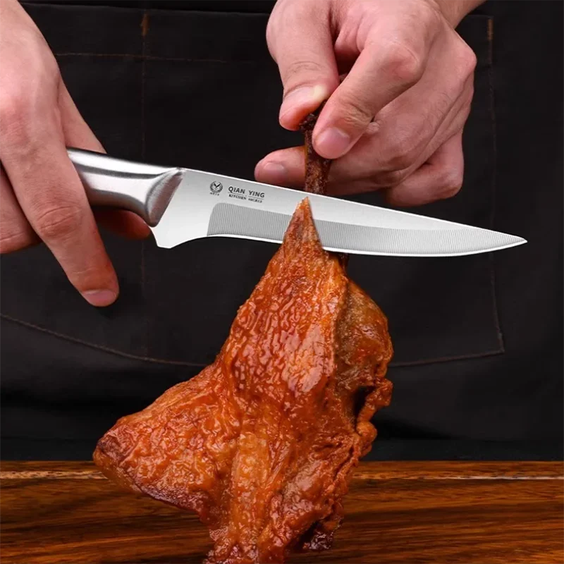 Meat cutting knife, butcher\'s pig killing knife, sharp bone shaving knife, pork cutting sharp knife, with knife cover