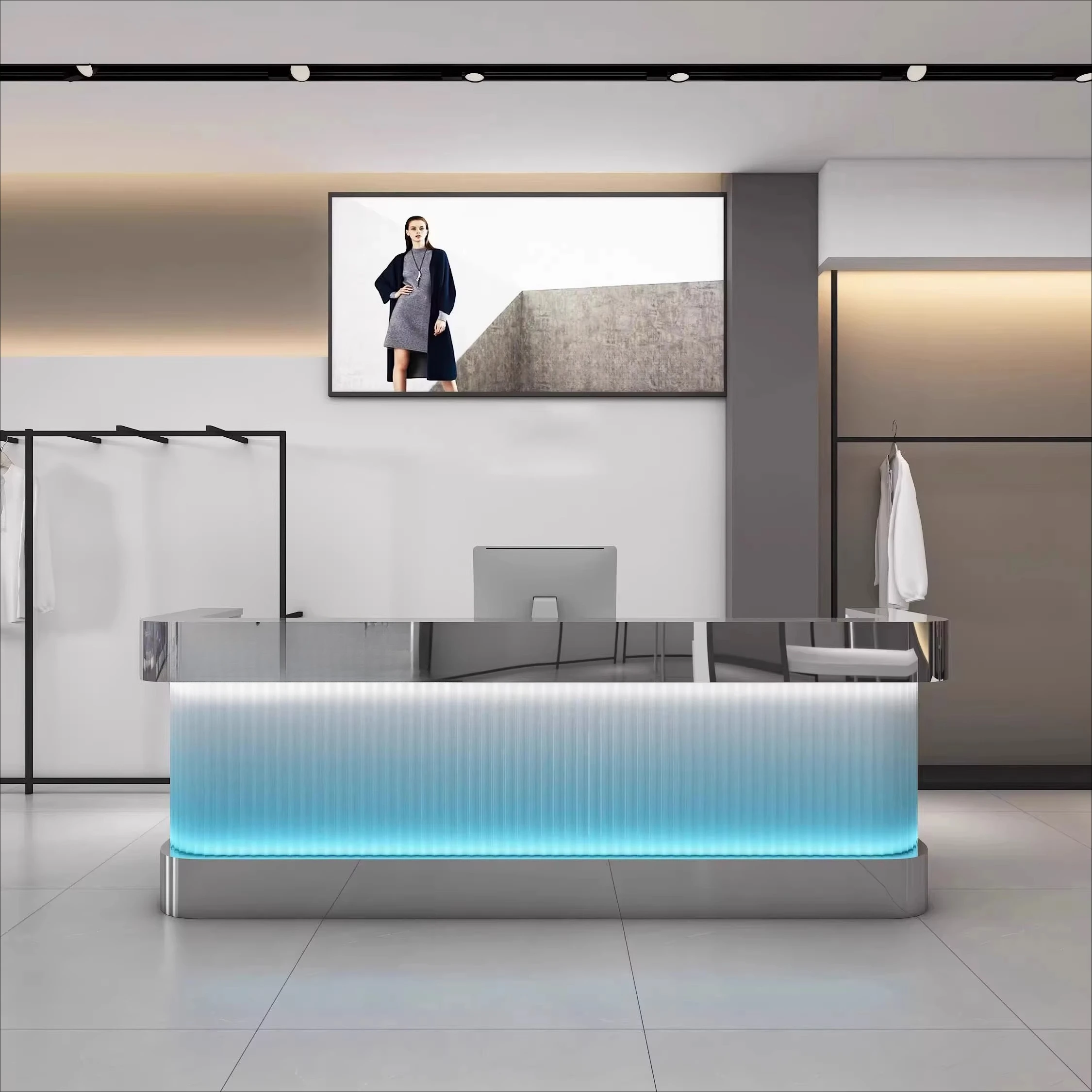 &c Luxury Reception Desk Versatile for Office Hospital Bar Counter Hotel Living Room Workshop Salon Cashier Counter