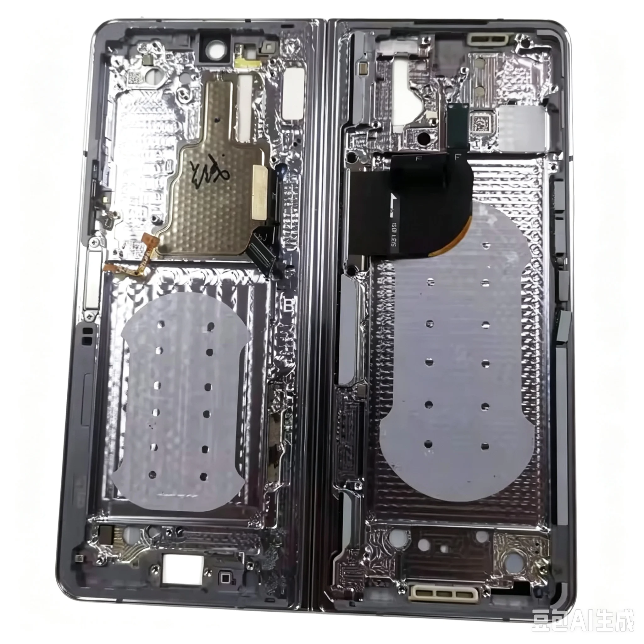 Fold5 For Samsung Galaxy Z Fold 5 F946 Middle Frame Housing Board LCD Faceplate Bezel Replace Repair Parts
