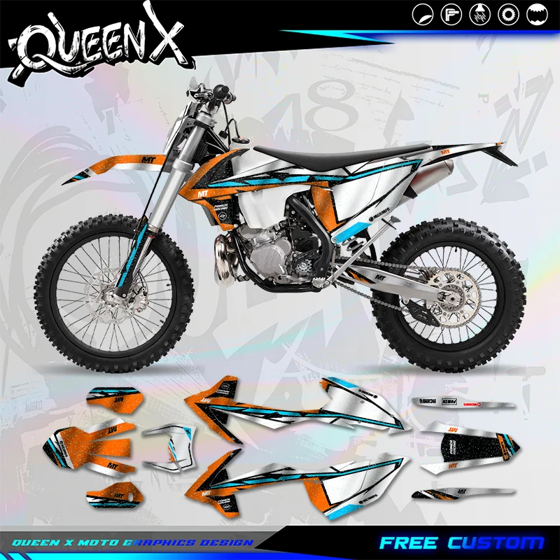 QUEEN X MOTO Complete Graphics For KTM SX SXF 2016- 2018 EXC XCW 2017 2018 2019 Motorcycle Decal Sticker