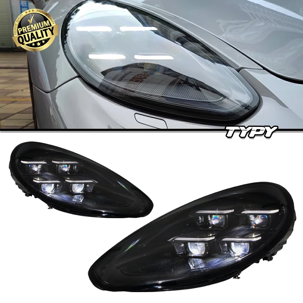 

TYPY Car Accessories For Porsche Panamera Headlights 2010-2016 970.1 970.2 LED Laser Matrix Head Lamps Upgrade 2024 Style