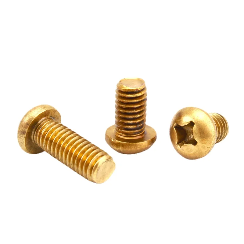 Copper round machine copper round head cross machine tooth screw brass pan head screw pure copper screwM5M6