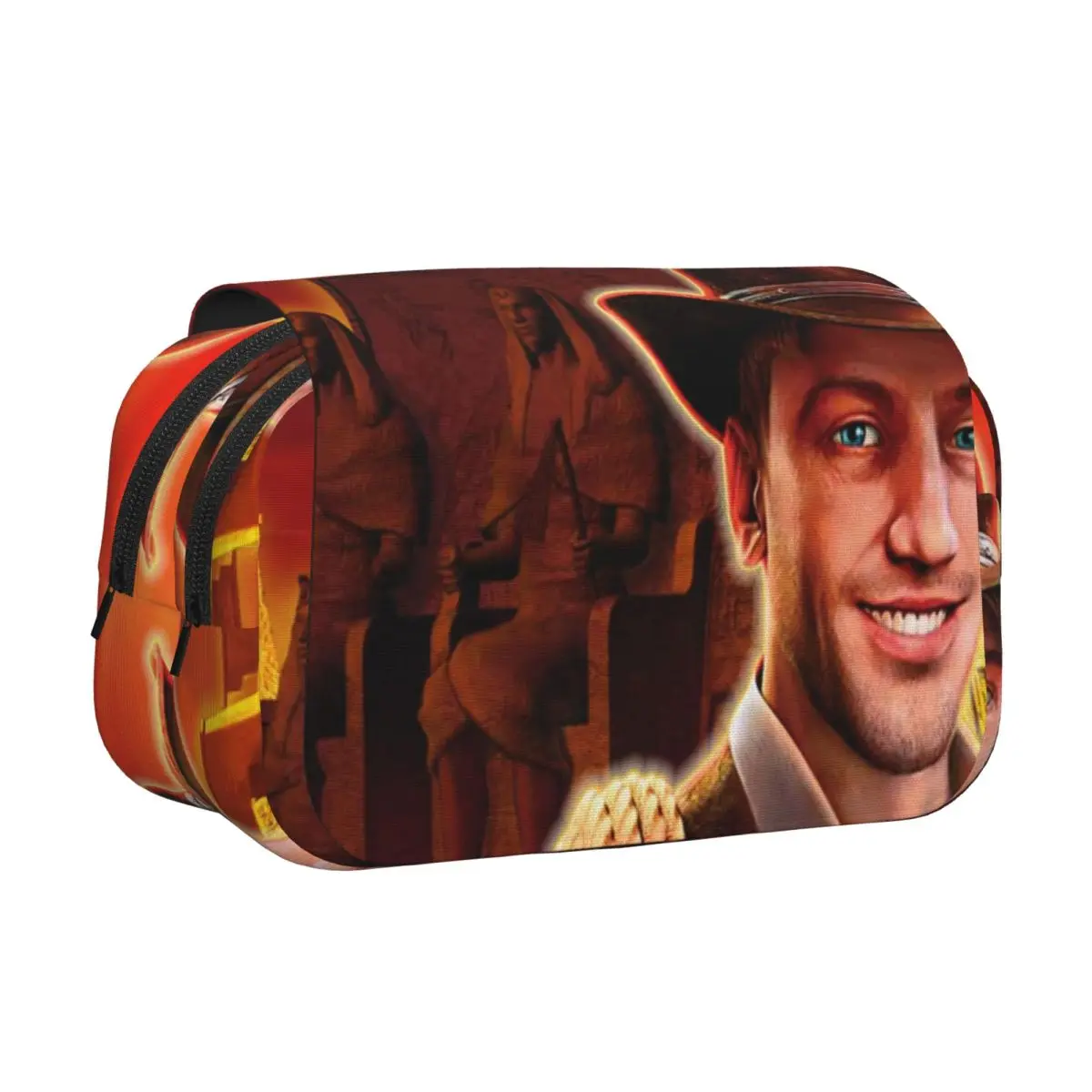 Book Of Ra Pencil Cases Pen Holder Hard Shell Leather Large Capacity Pen Box Pencil Bag for Students Gifts