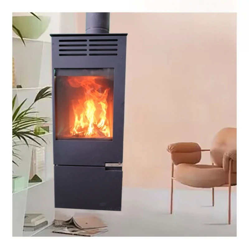 

Carbon steel double-sided viewing fire real fire wood burning fireplace rural household stove villa homestay firewood stove
