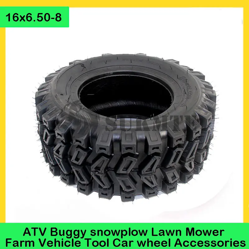 16 inch 16x6.50-8 Tubeless tire for ATV Buggy snowplow Lawn Mower Farm Vehicle Tool Car wheel Accessories