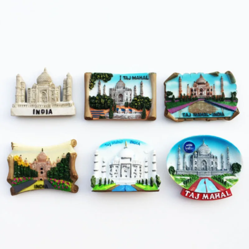 Creative Fridge Magnet India Taj Mahal Refrigerator Magnetic Sticker Souvenir Resin Refrigerator Magnet Sticker Home Decoration