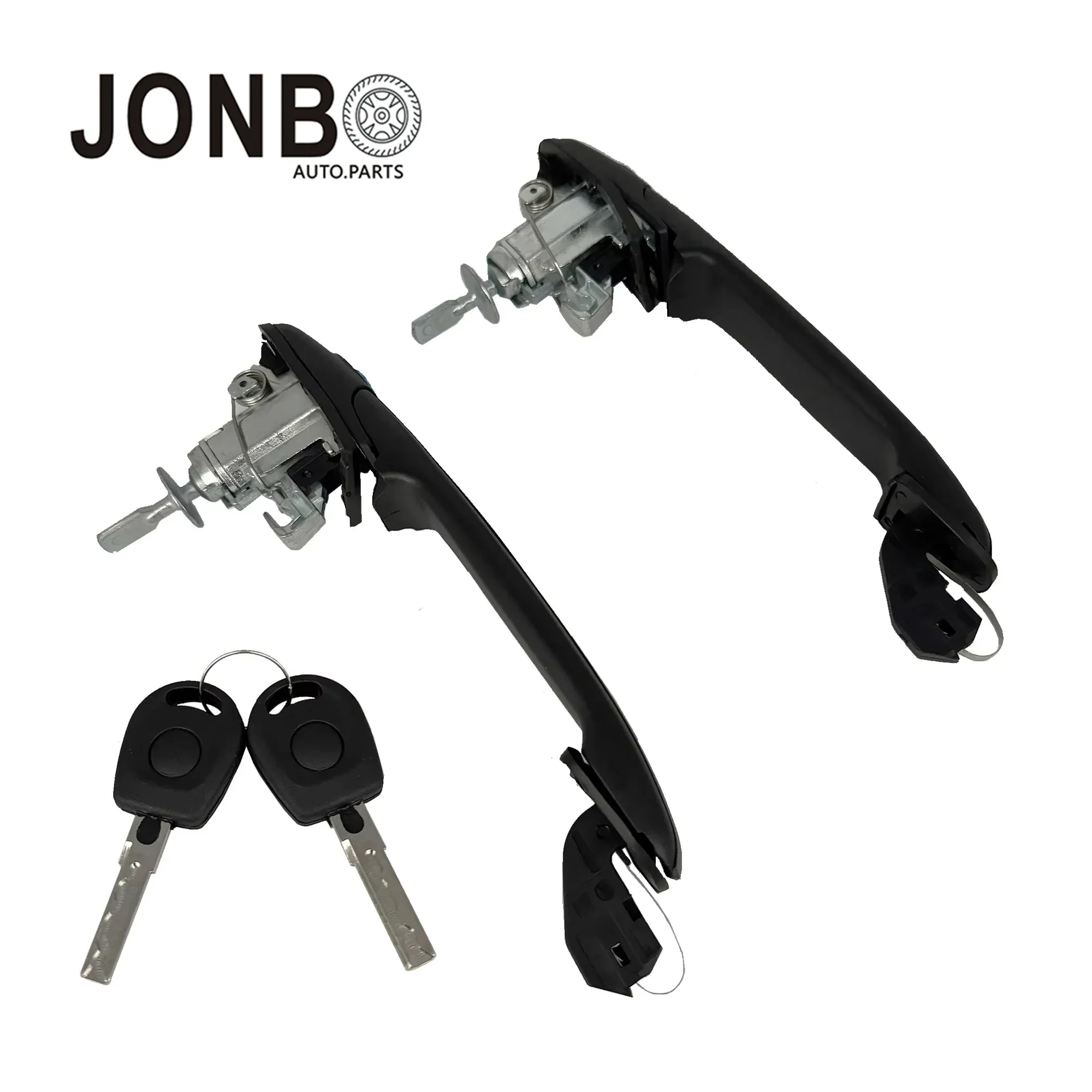 JONBO 6K0837205  6K0837206 Front Left Right Door Handle with 2 Keys For Ford Galaxy VW Sharan Seat Alhambra