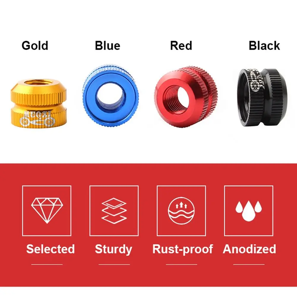 1/2Pcs Inner Valves Nozzle Bike Vacuum Tire Law Mouth Nuts Lock Nut Replacement Bicycle Tires Tube Valve Cap Bicycle Accessories