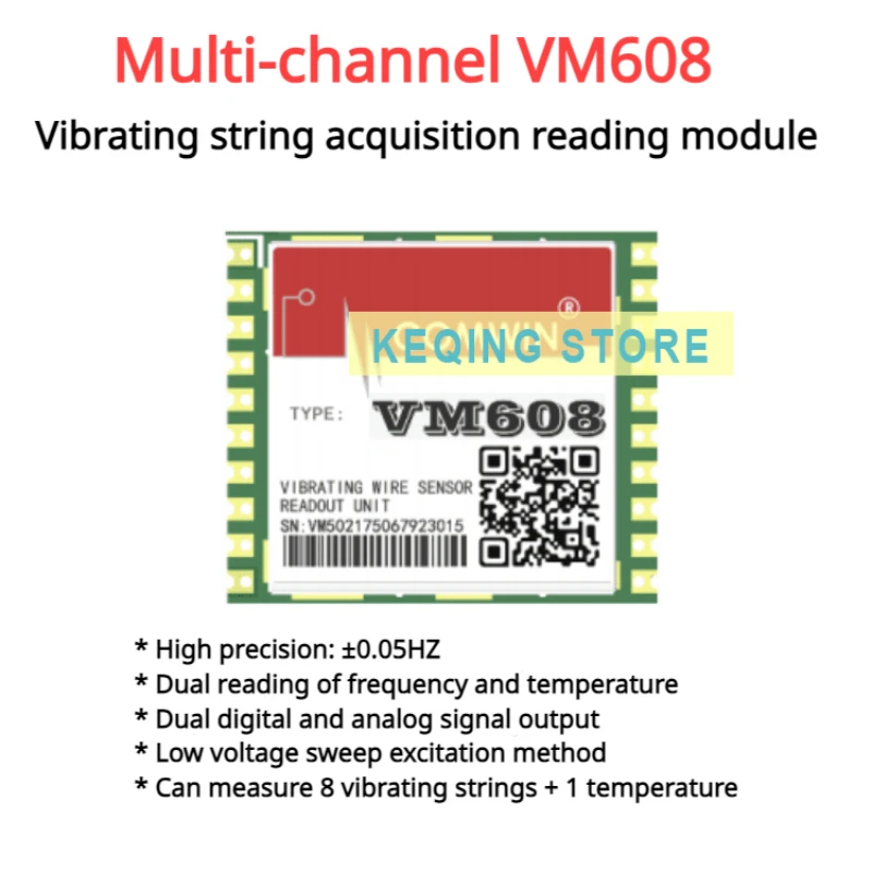 

Vibrating String Acquisition Module VM608 embedded plug-in 8-channel equipment development project automation monitoring